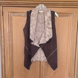 Brown Faux Fur Lined Vest